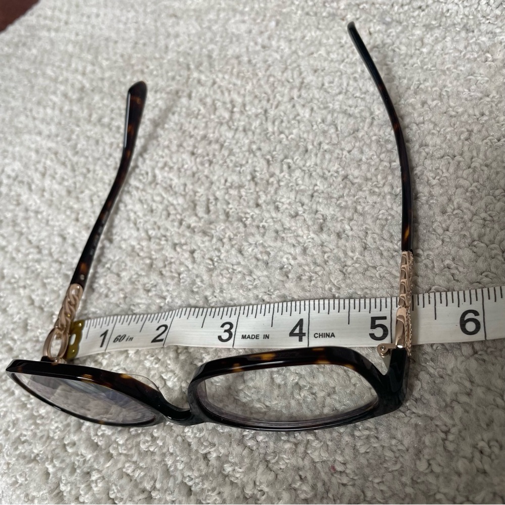 GUESS Tortoise Plastic Gold Tone Rhinestone Optical Eyeglasses Frame 51-17-135 - Picture 11 of 12